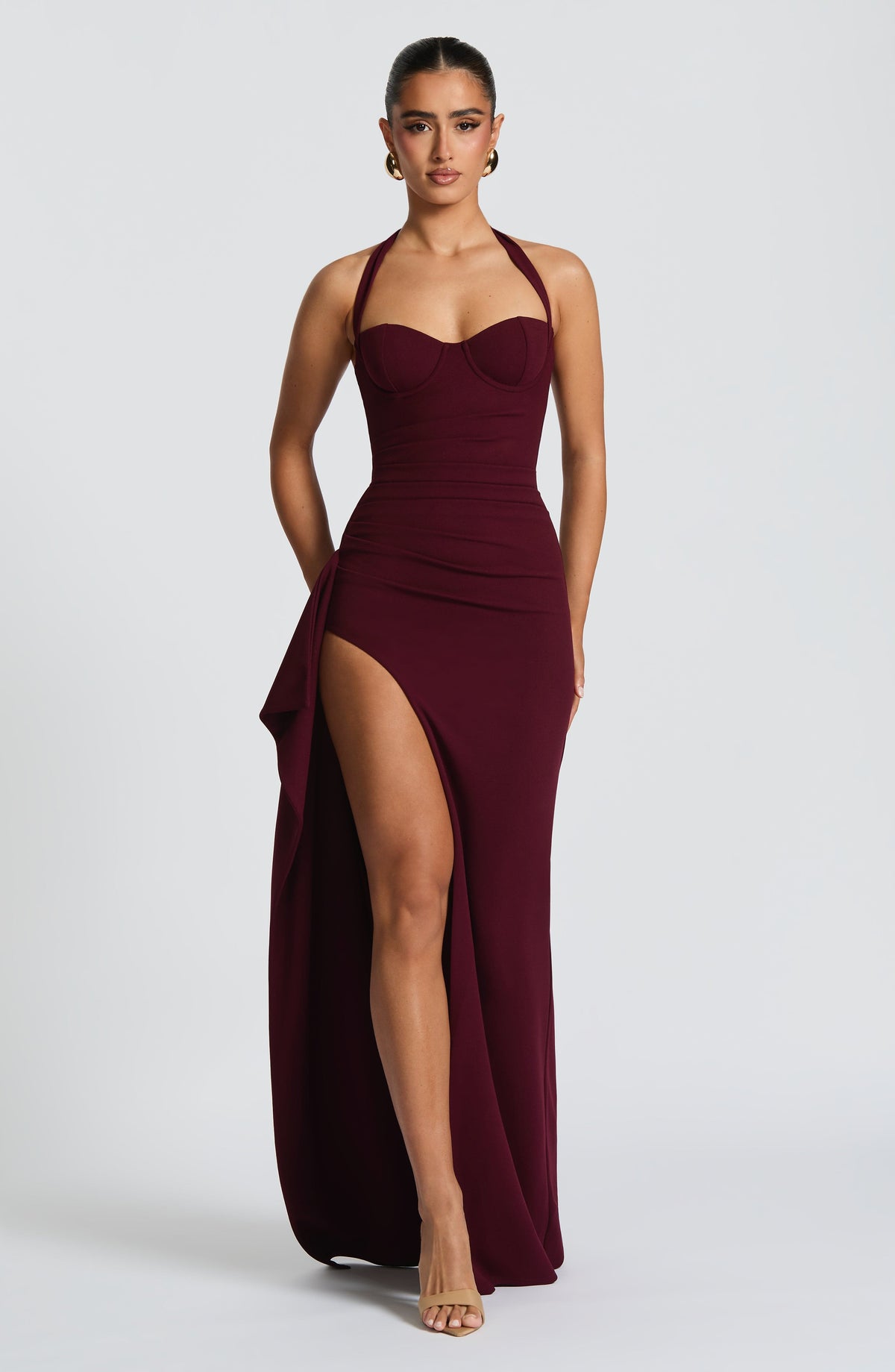 Flourenne Genelle Maxi Dress in Cherry Lacquer