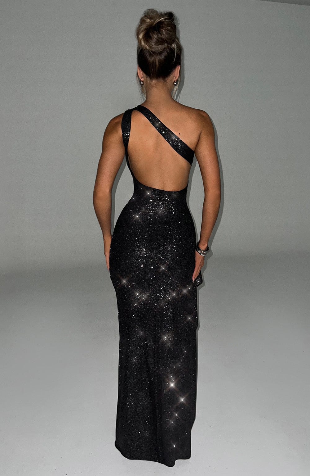 Flourenne Genevra Maxi Dress in Black Sparkle