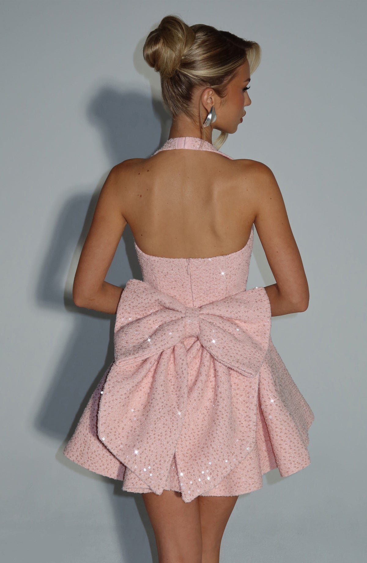 Flourenne Georgetta Mini Dress in Blush
