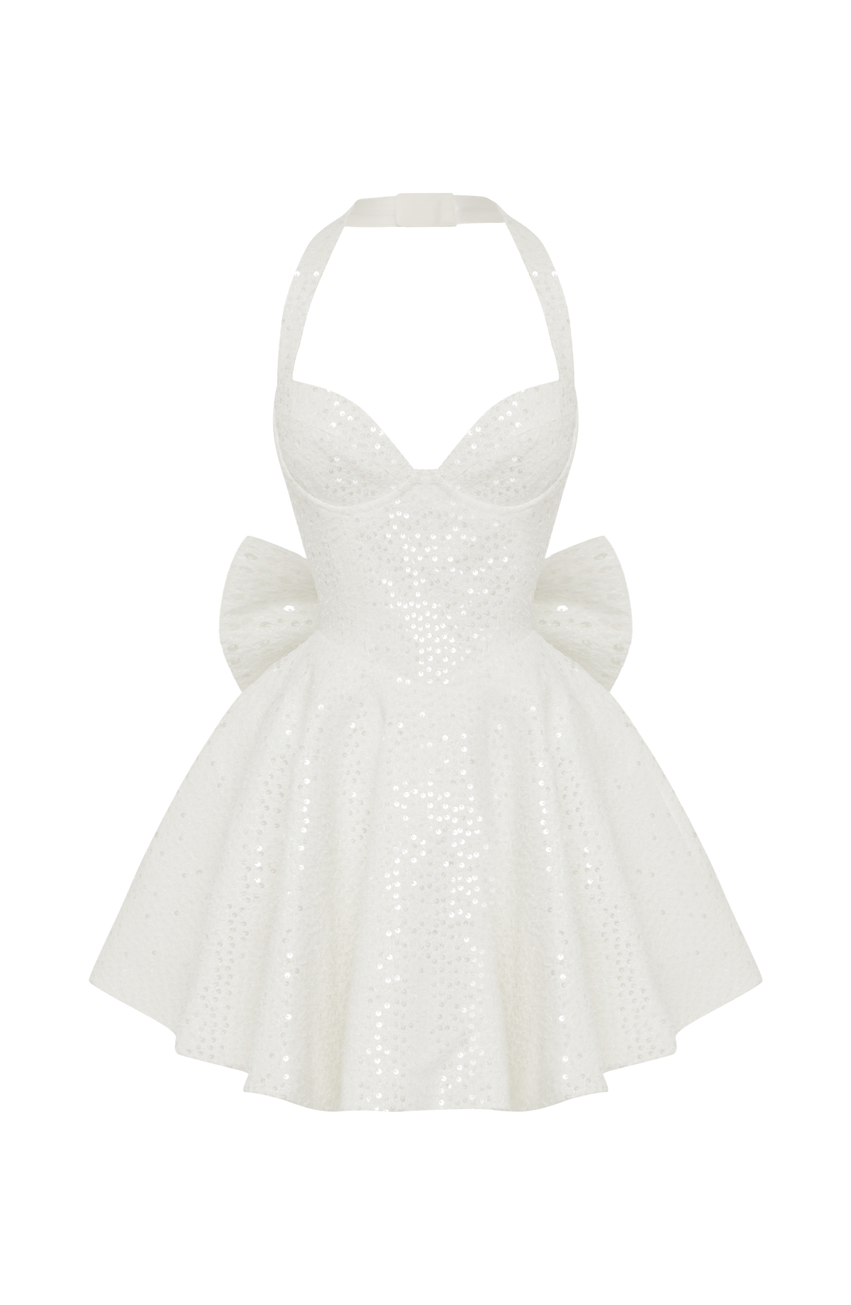 Flourenne Georgetta Mini Dress in Ivory