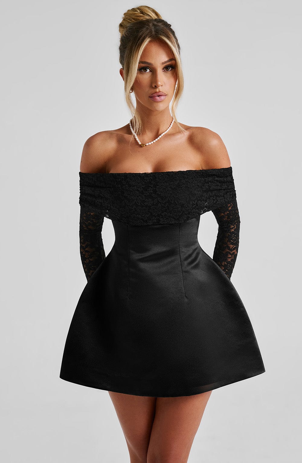 Flourenne Georgianne Mini Dress in Black