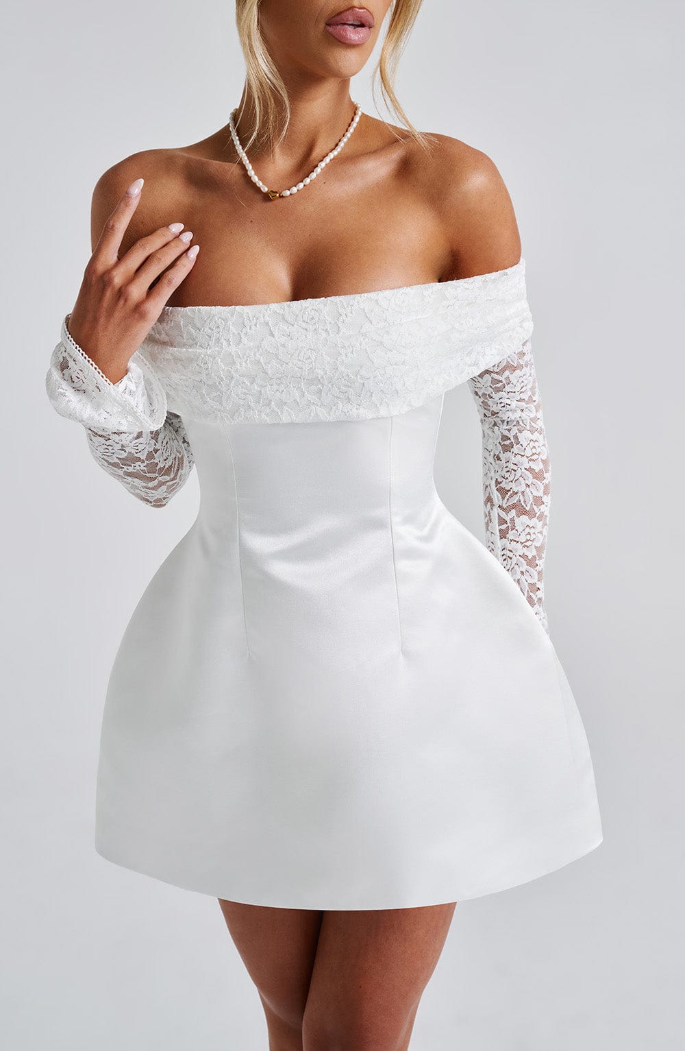 Flourenne Georgianne Mini Dress in Ivory