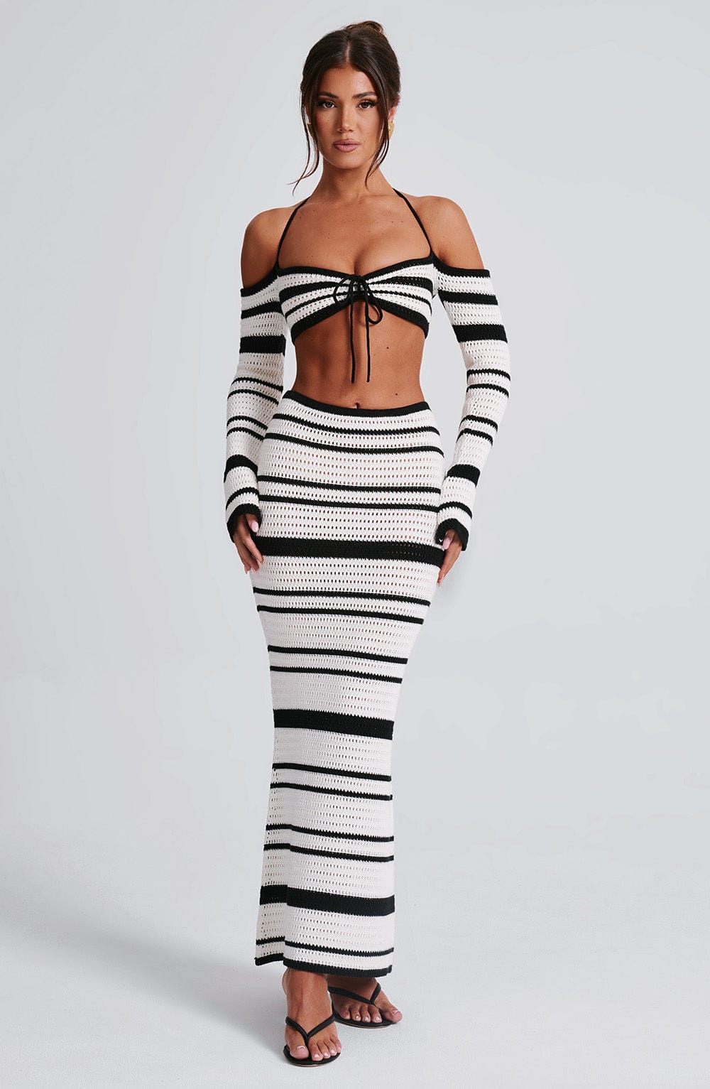 Flourenne Georgie Top in Black/White