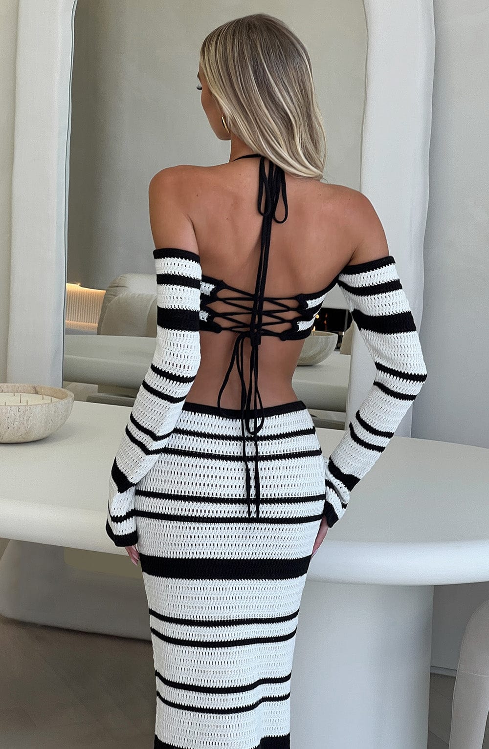 Flourenne Georgie Top in Black/White