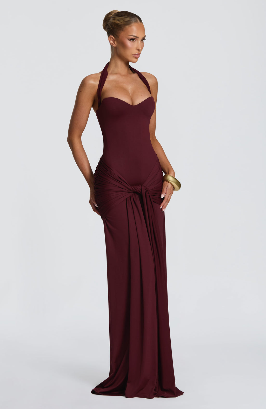 Flourenne Giana Maxi Dress in Cherry Lacquer