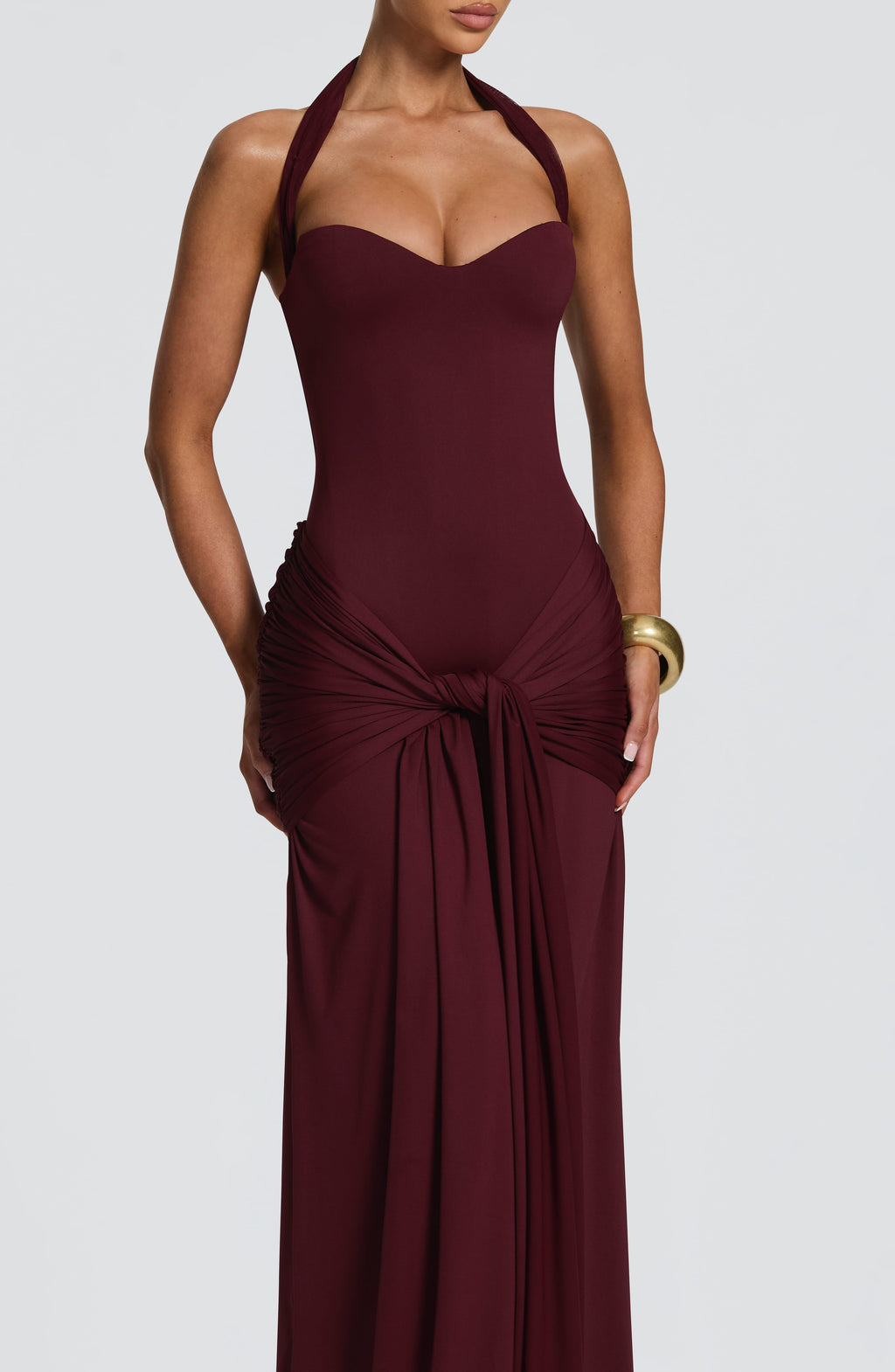 Flourenne Giana Maxi Dress in Cherry Lacquer