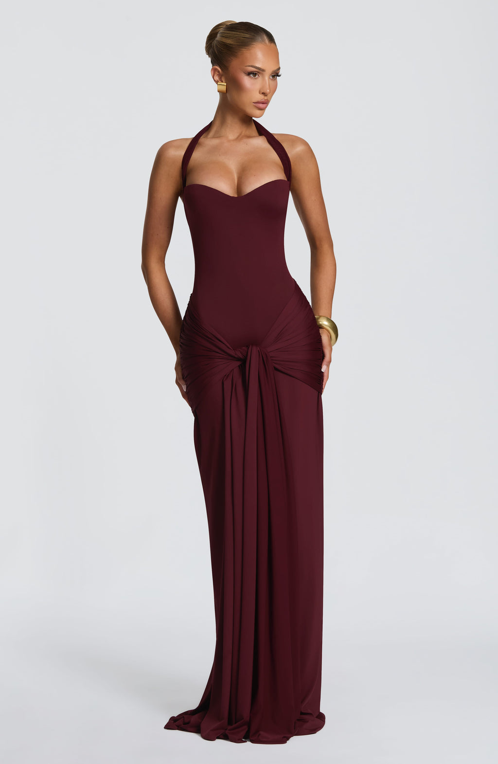 Flourenne Giana Maxi Dress in Cherry Lacquer