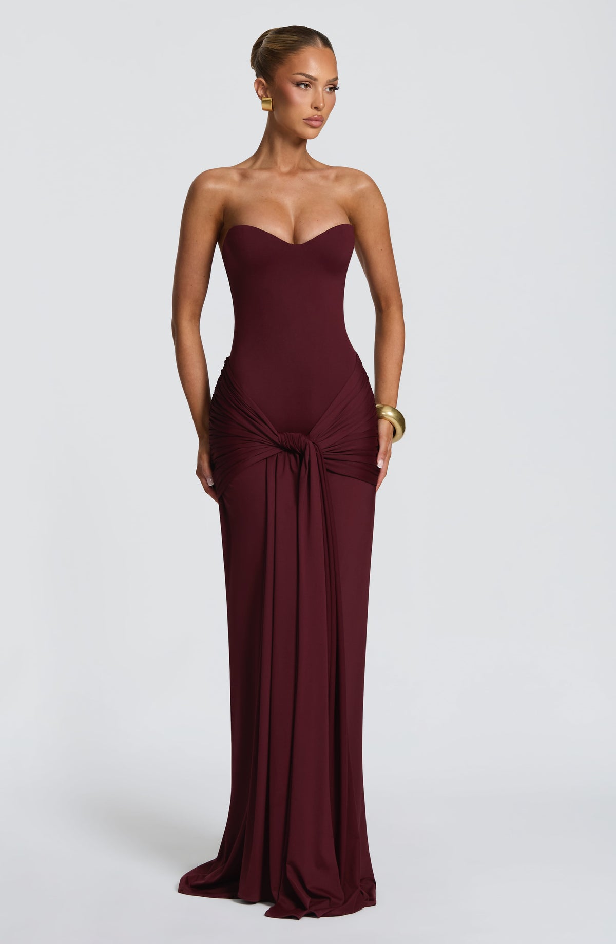 Flourenne Giana Maxi Dress in Cherry Lacquer