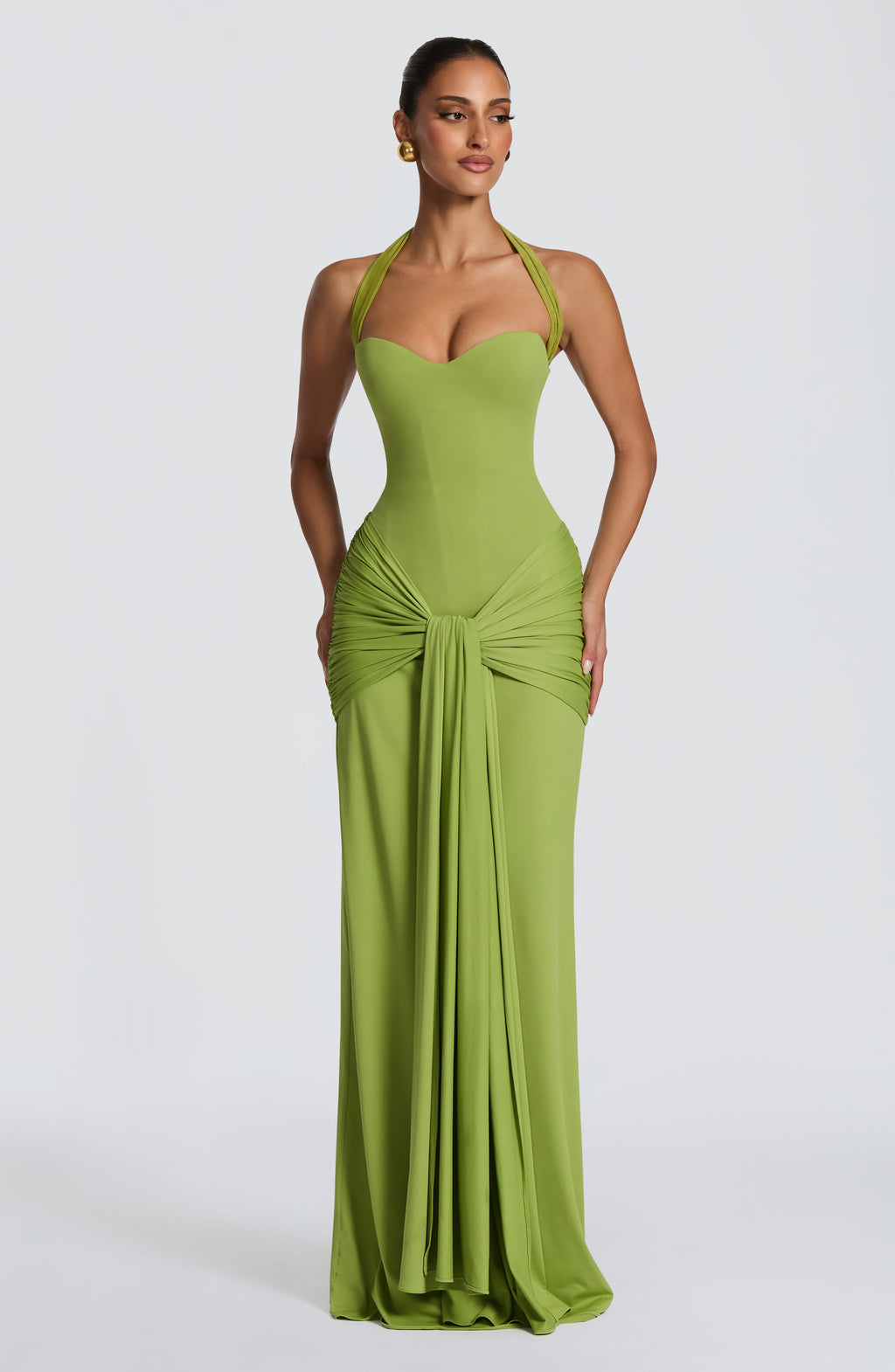 Flourenne Giana Maxi Dress in Olive