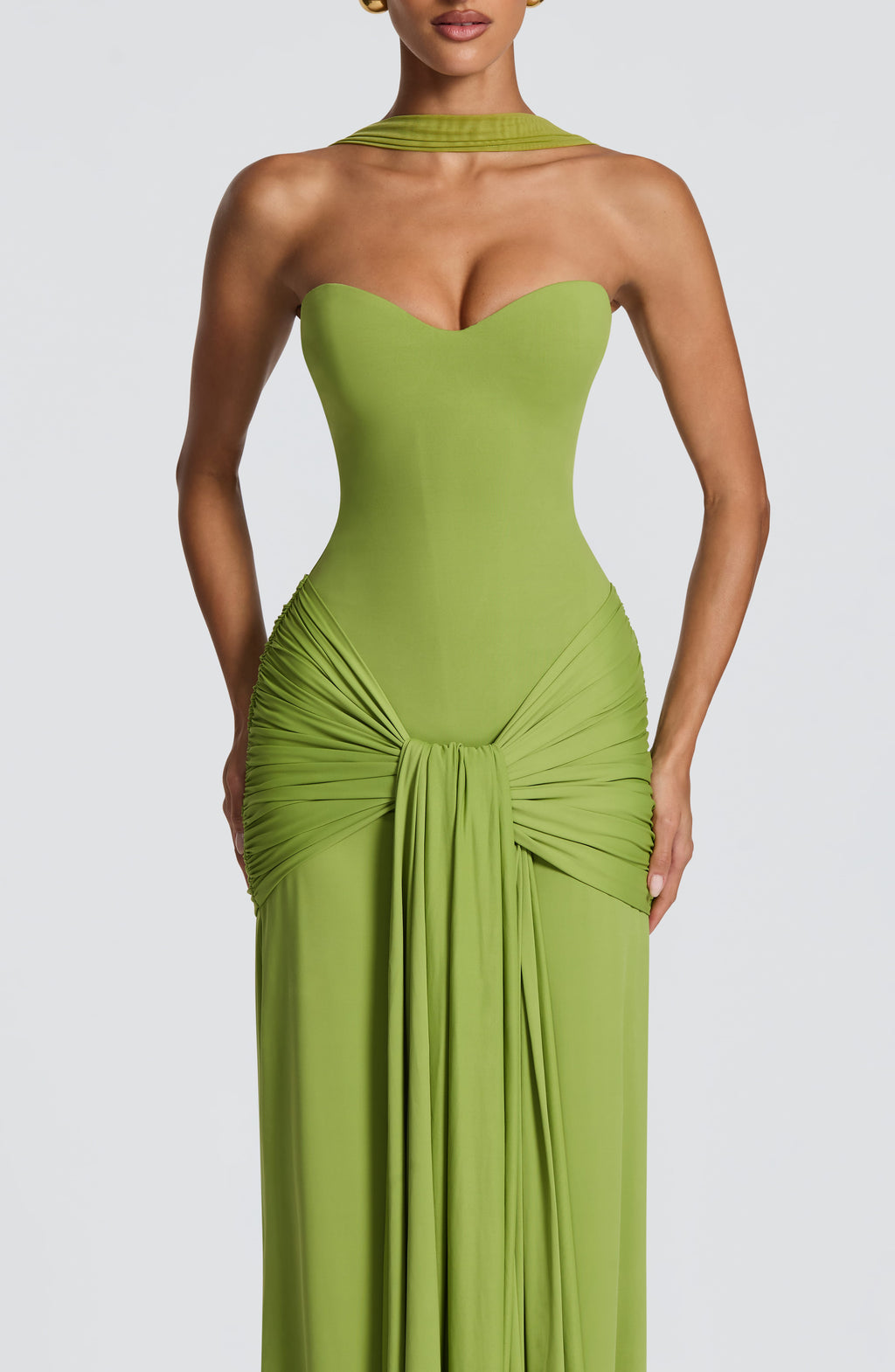 Flourenne Giana Maxi Dress in Olive