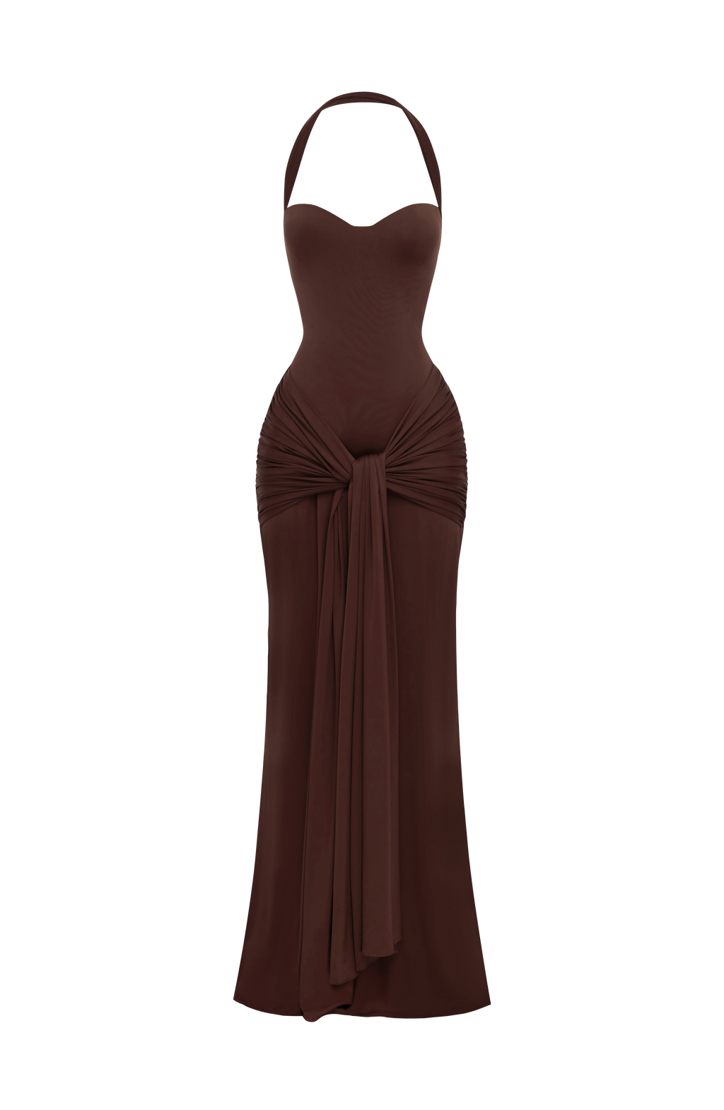 Flourenne Giana Maxi Dress in Plum Brown