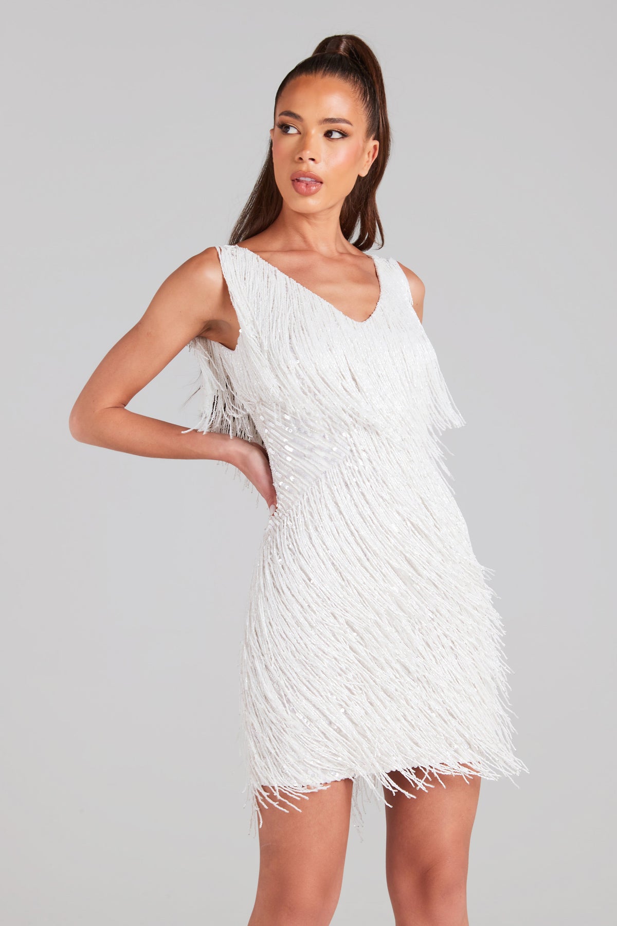 Flourenne Ginevra Mini Dress in White