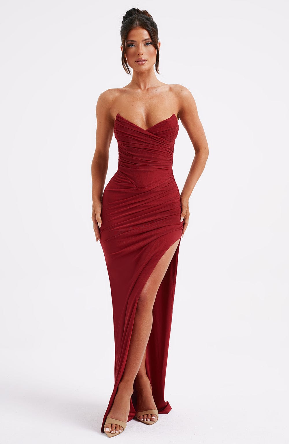 Flourenne Giovina Maxi Dress in Wine