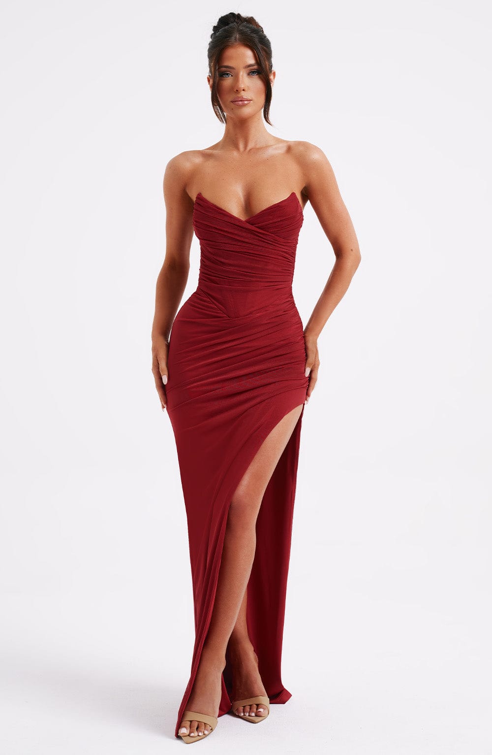 Flourenne Giovina Maxi Dress in Wine
