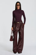 Flourenne Glenna Pants in Plum