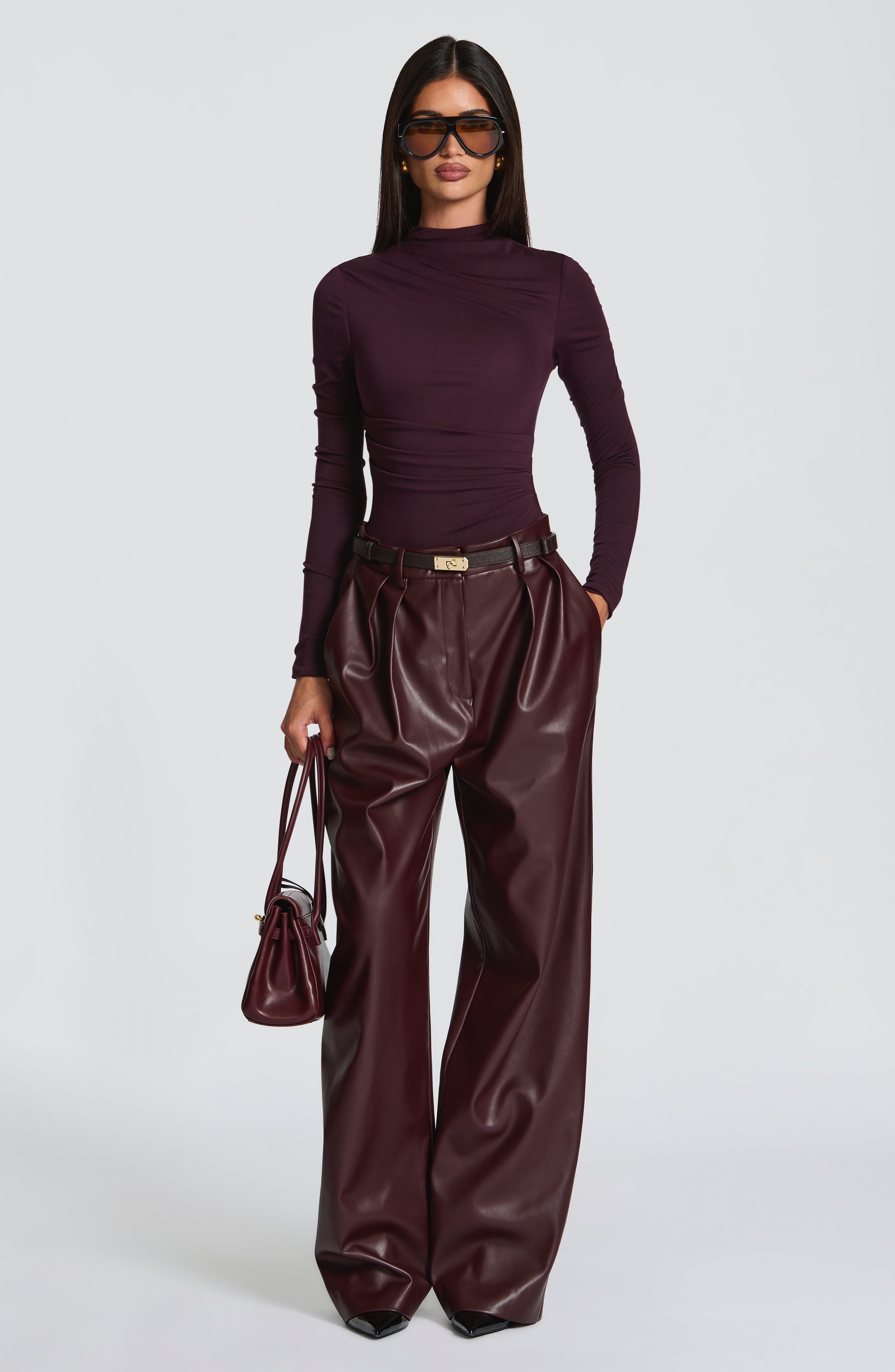 Flourenne Glenna Pants in Plum
