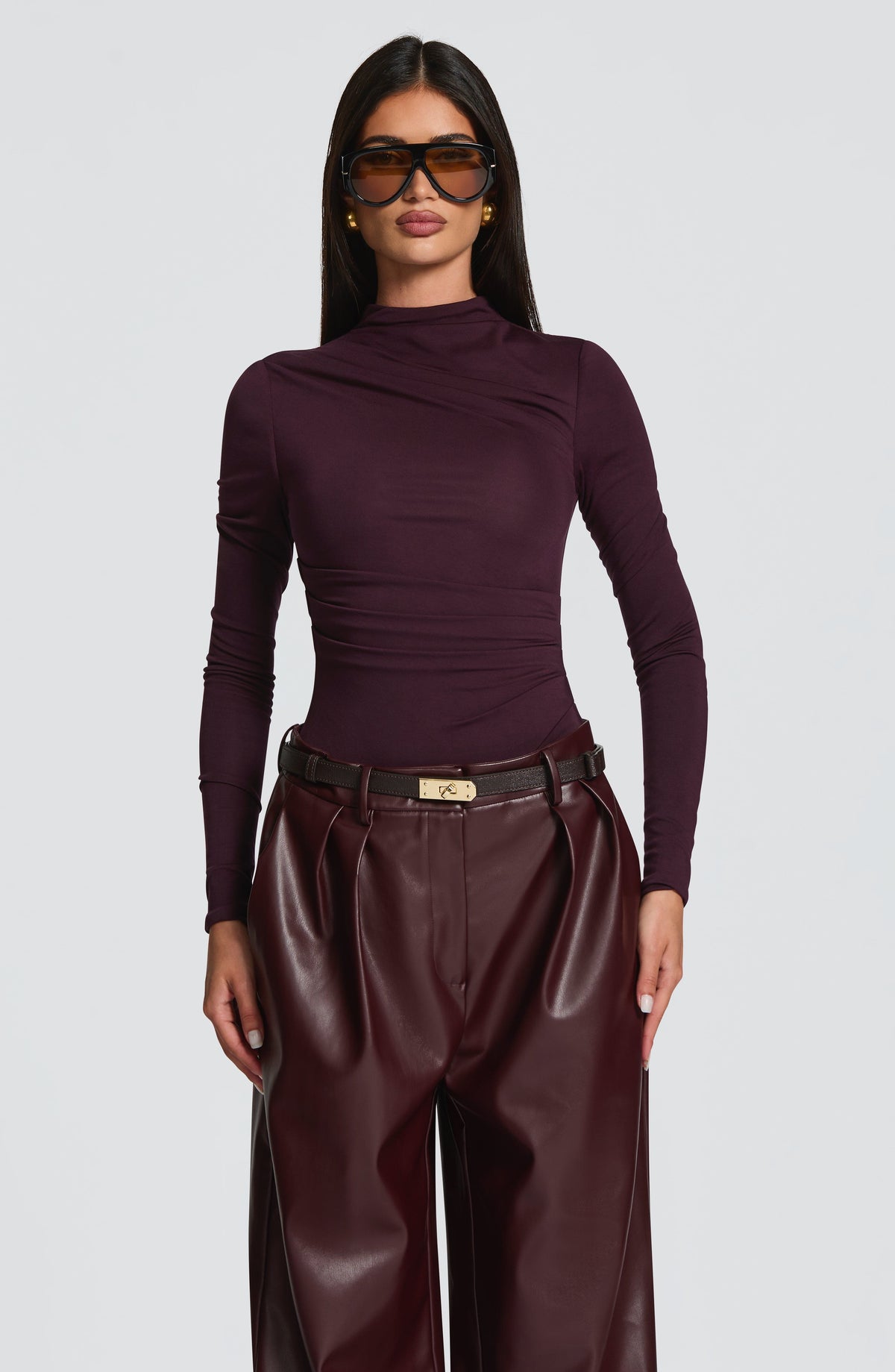 Flourenne Glenna Pants in Plum