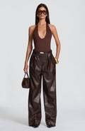 Flourenne Glenna Pants in Plum Brown