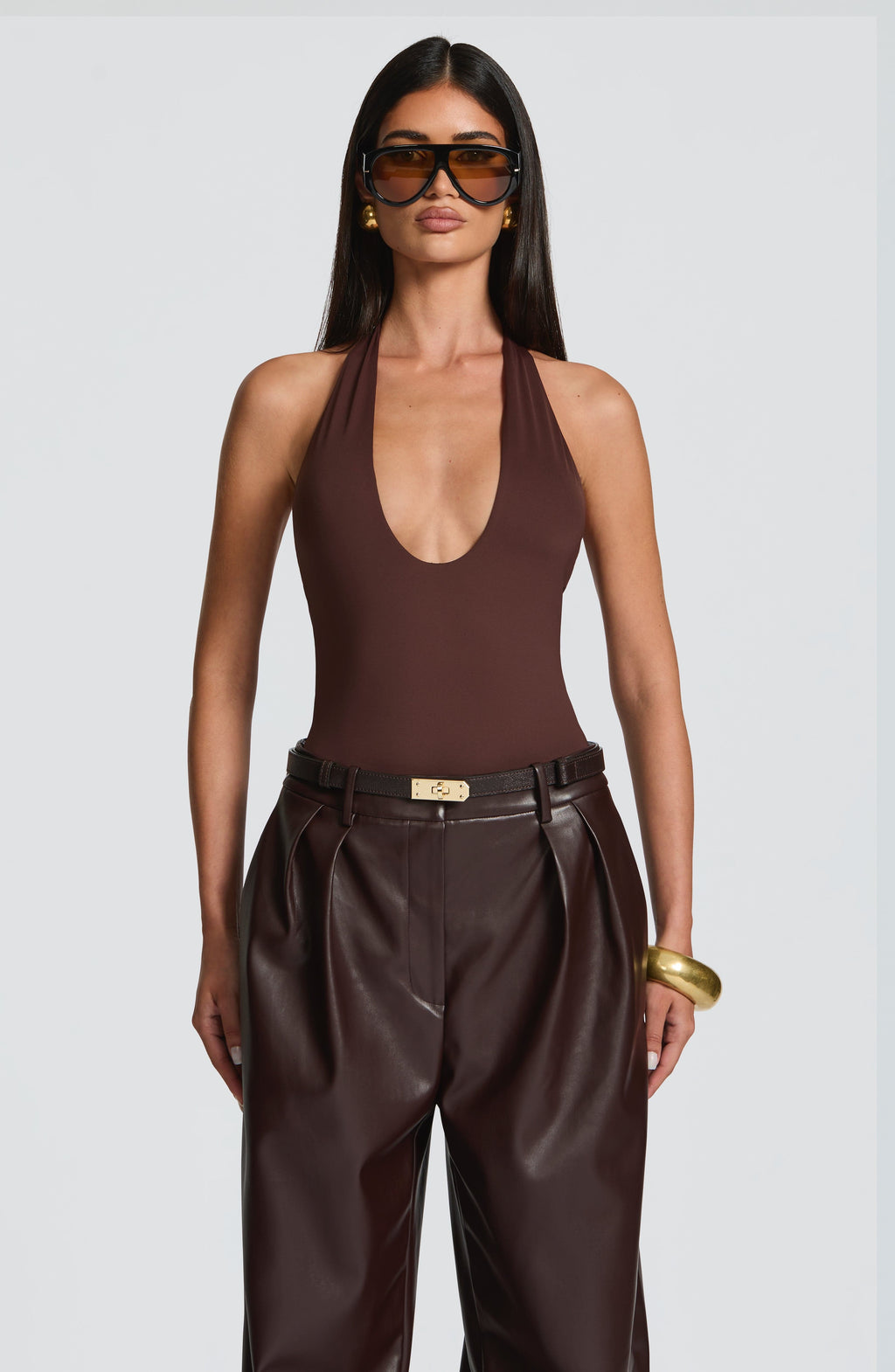 Flourenne Glenna Pants in Plum Brown