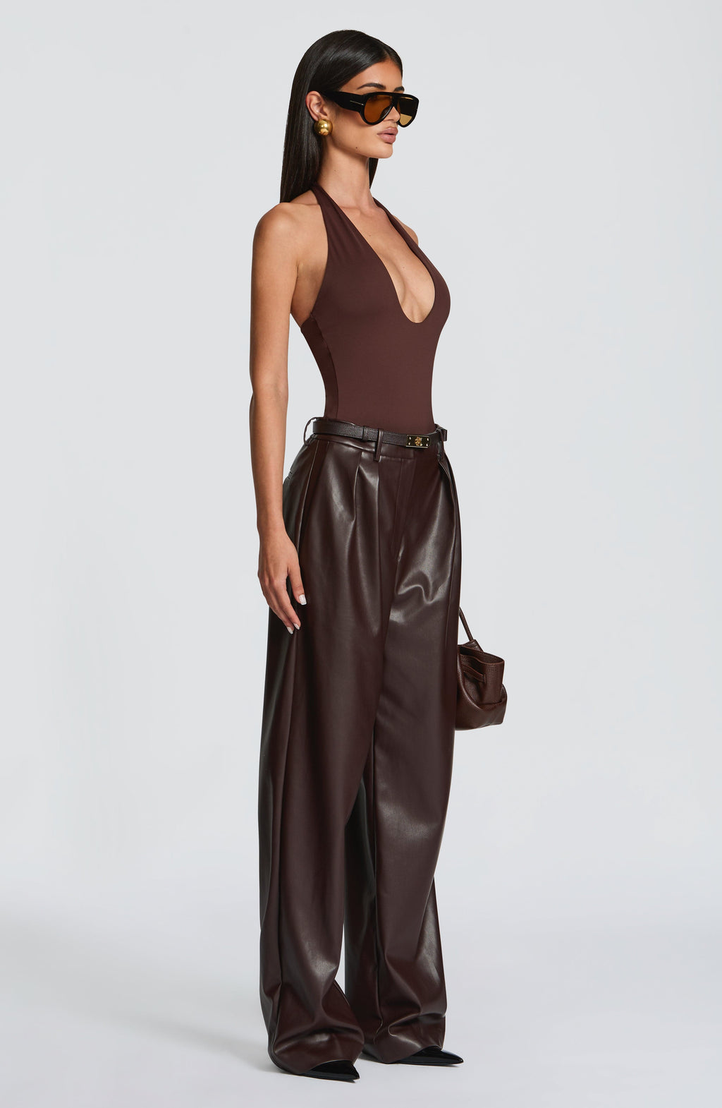 Flourenne Glenna Pants in Plum Brown