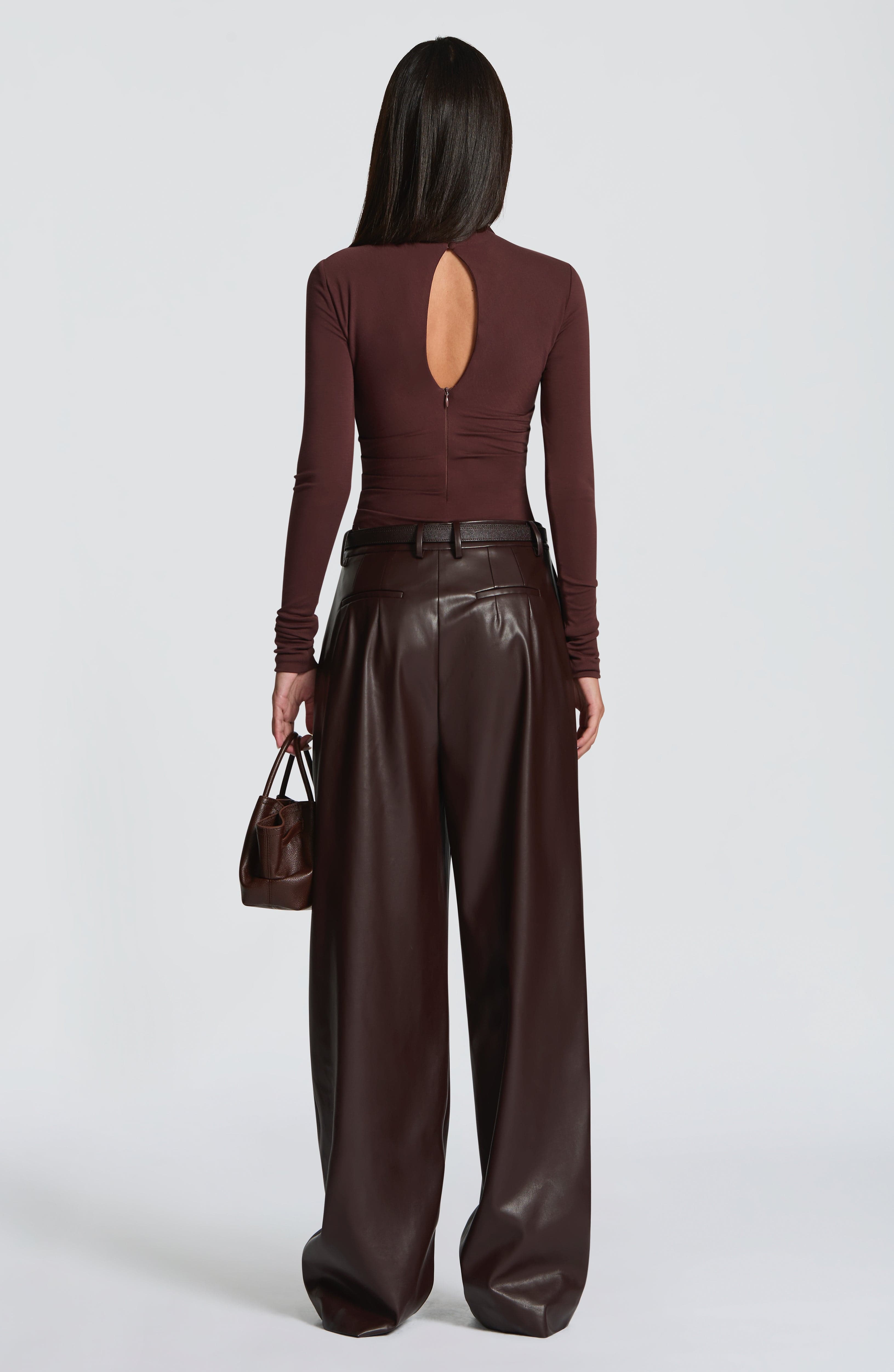 Flourenne Glenna Pants in Plum Brown