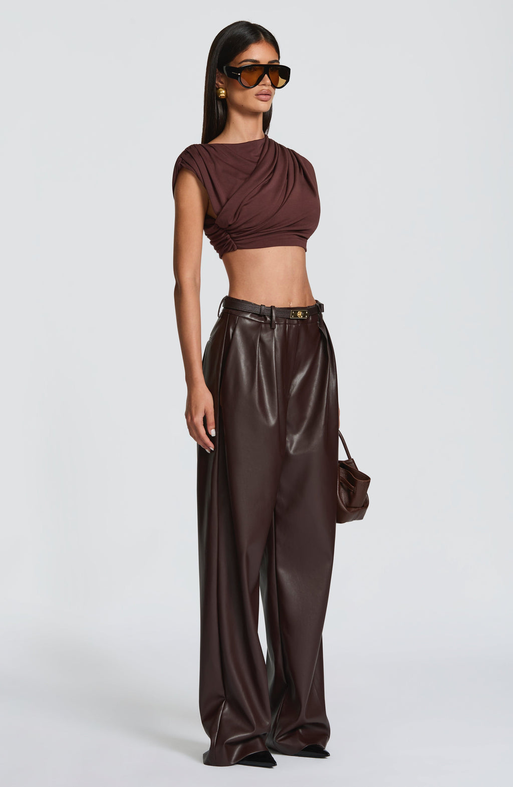 Flourenne Glenna Pants in Plum Brown