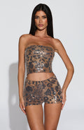 Flourenne Goldina Shorts in Sequin Leopard Print