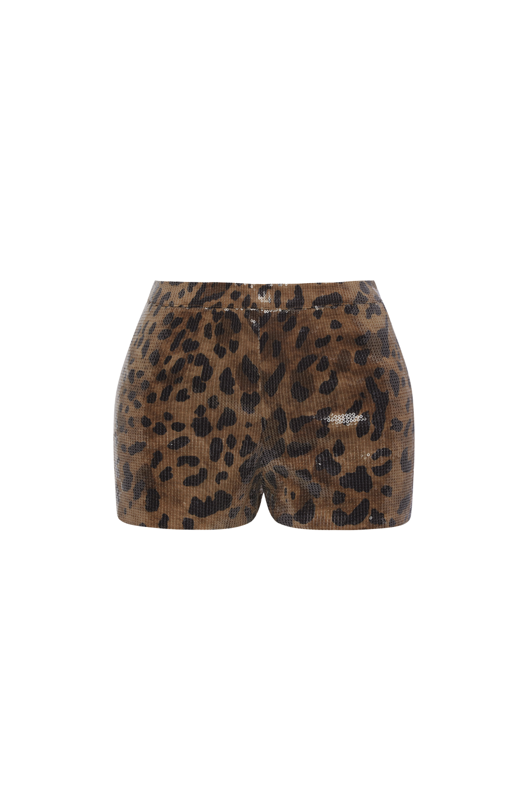 Flourenne Goldina Shorts in Sequin Leopard Print