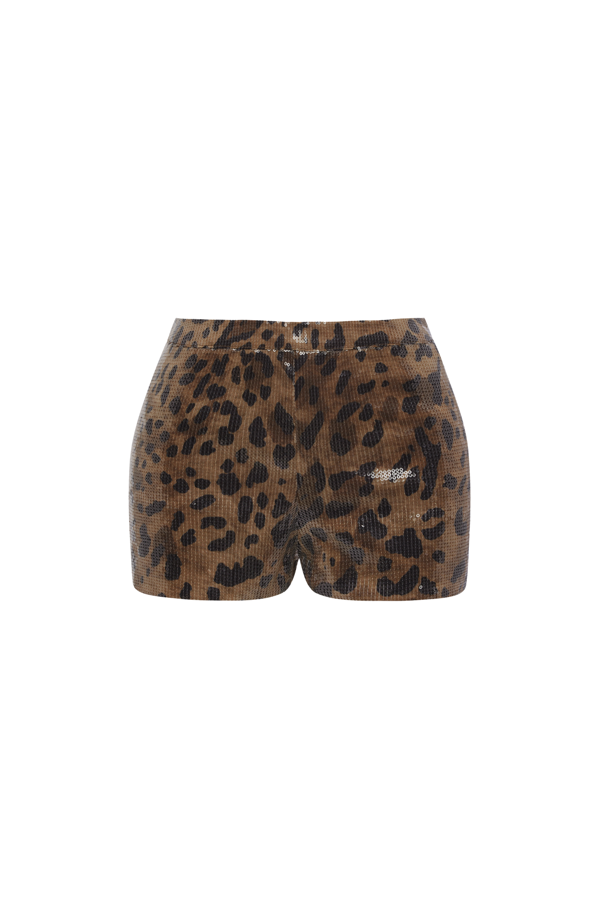 Flourenne Goldina Shorts in Sequin Leopard Print