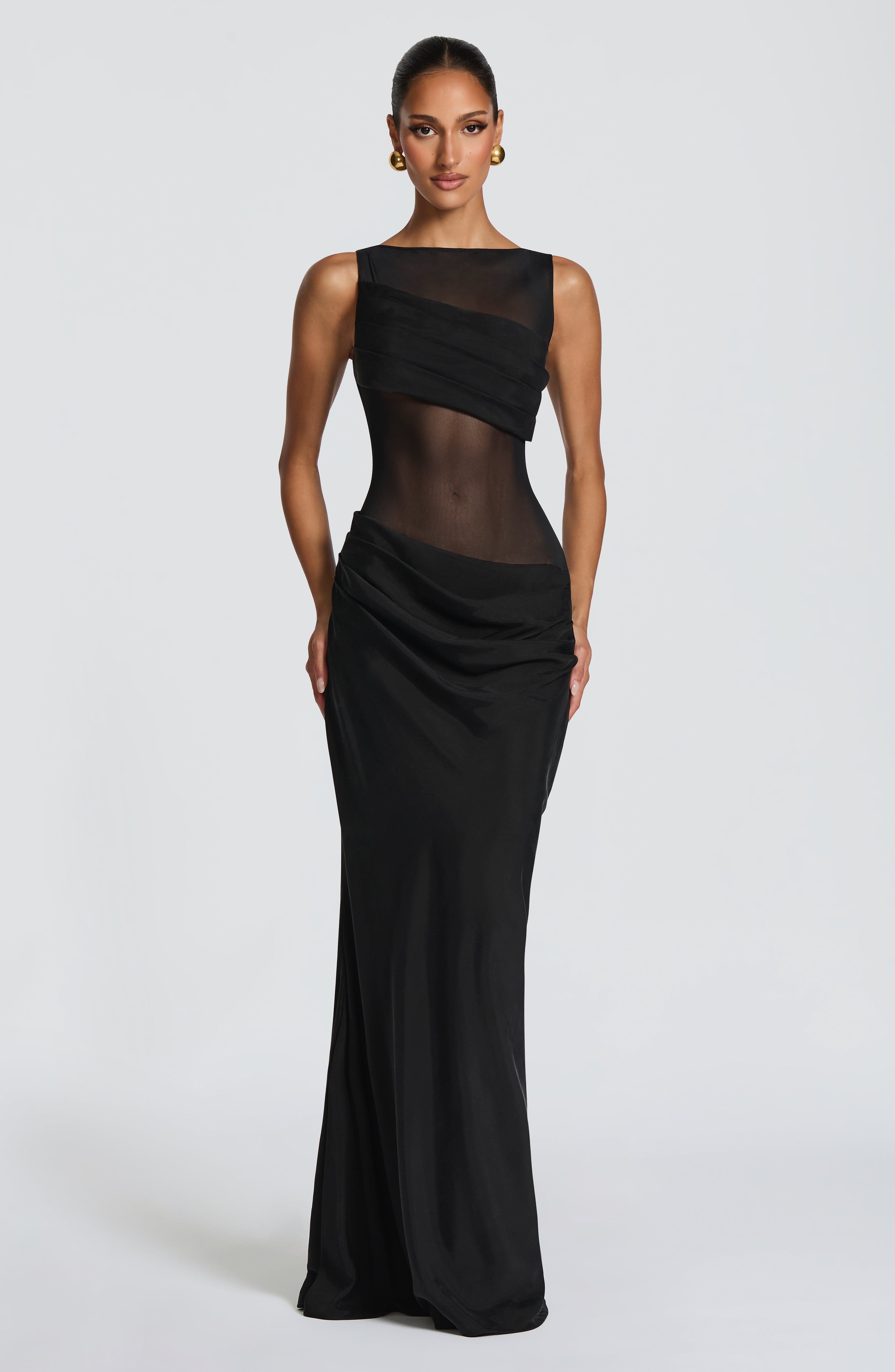 Flourenne Gracelle Maxi Dress in Black
