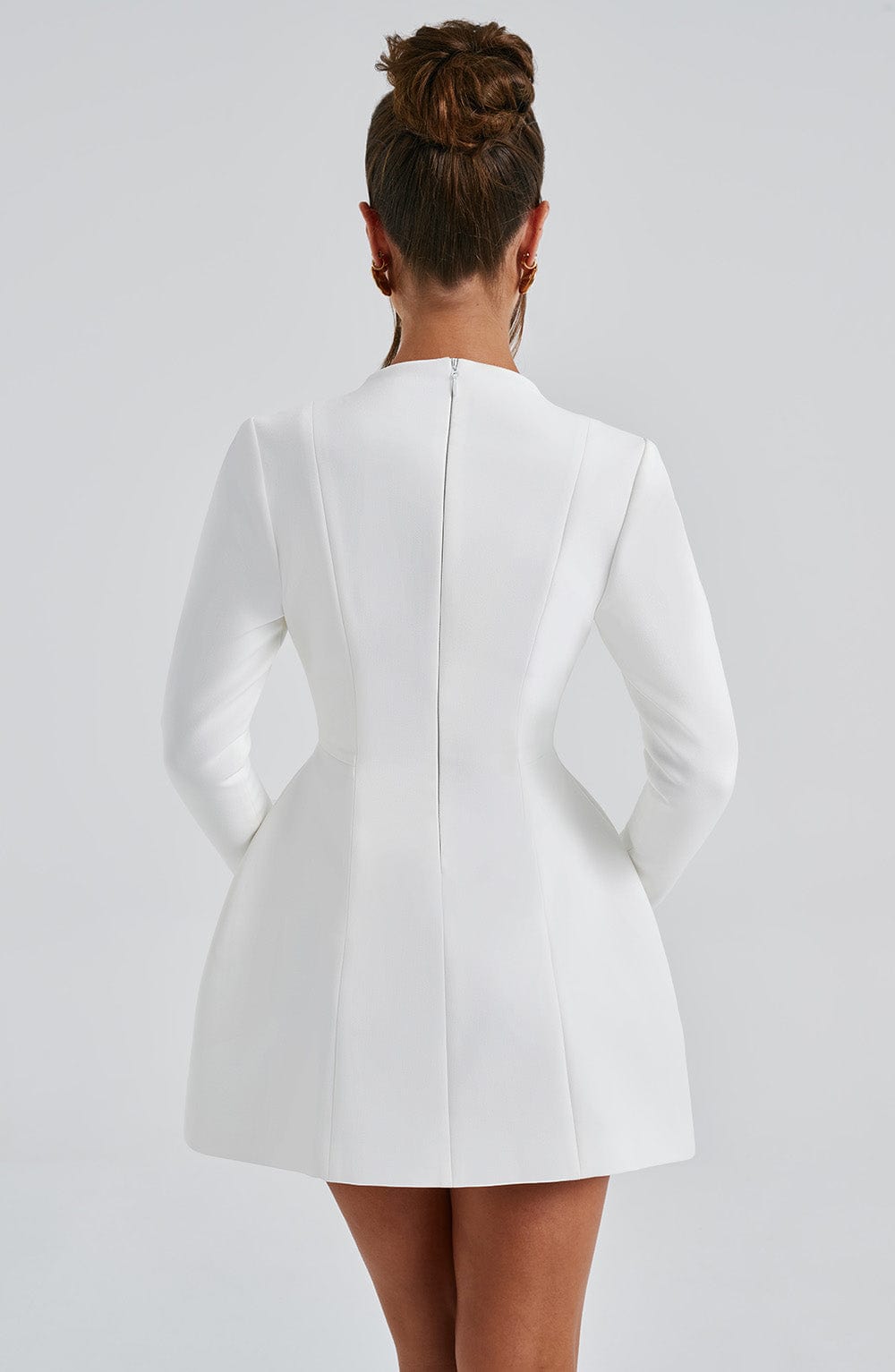 Flourenne Gretta Mini Dress in Ivory