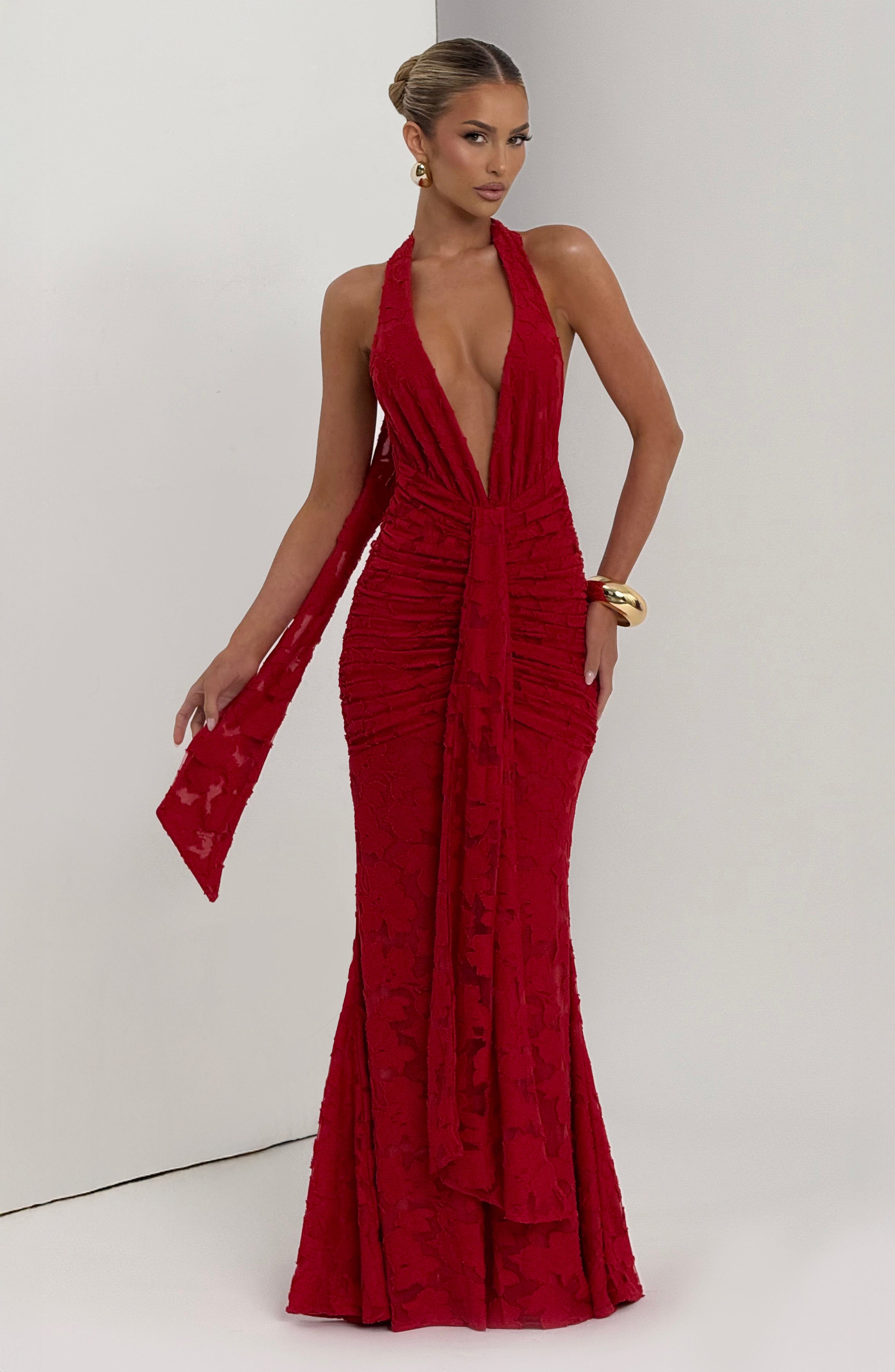 Flourenne Guinevra Maxi Dress in Red