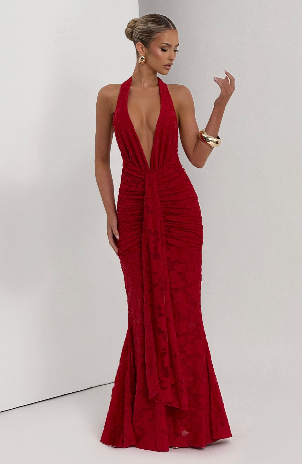 Flourenne Guinevra Maxi Dress in Red
