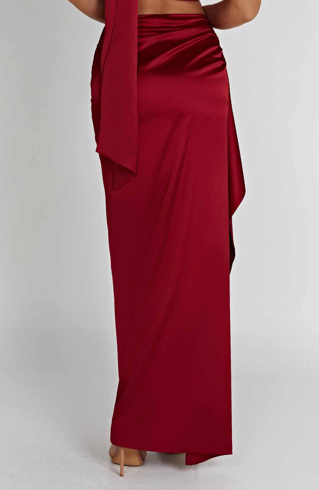 Flourenne Halsea Maxi Skirt in Wine