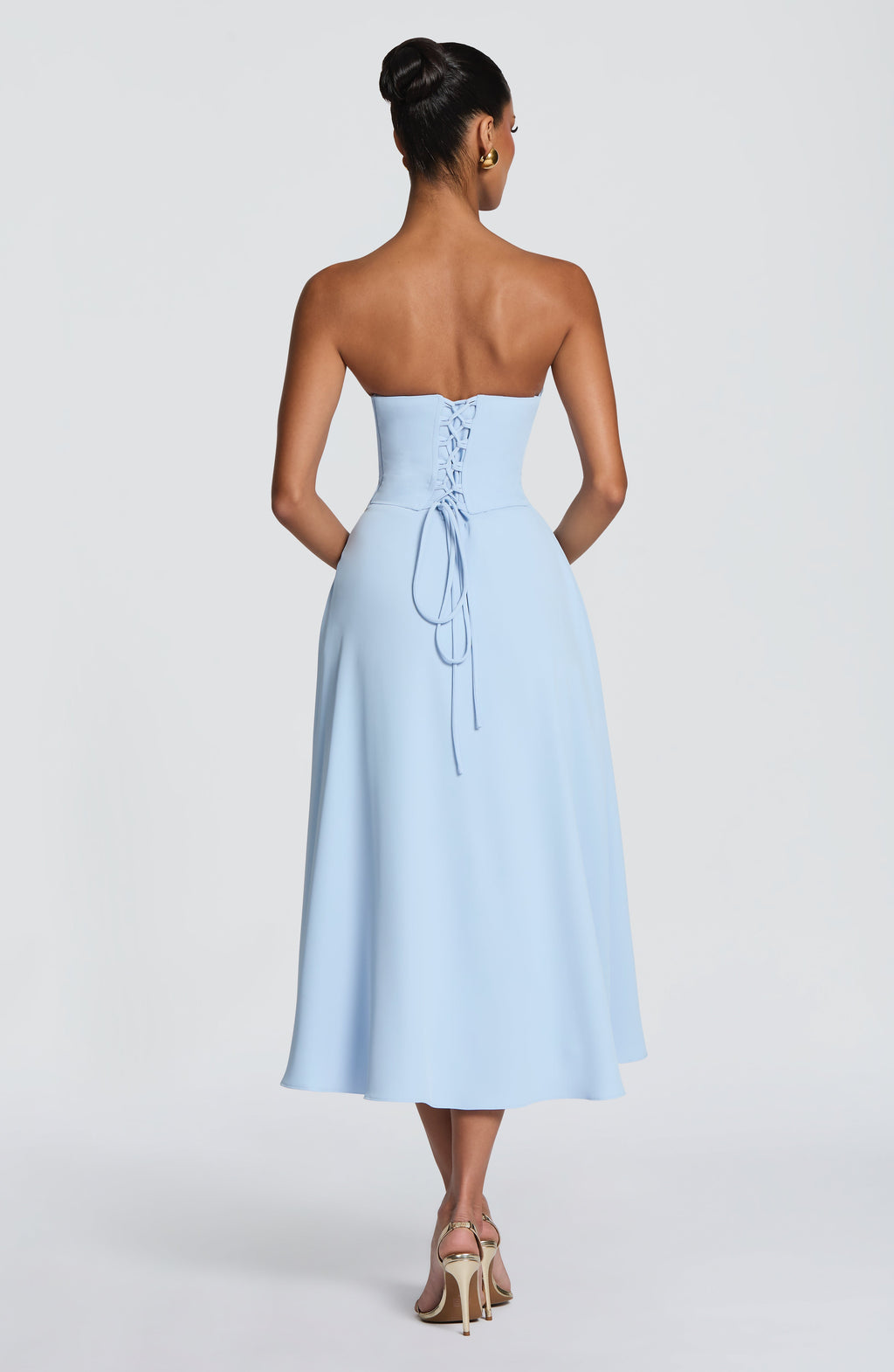 Flourenne Harlowe Midi Dress in Glacier Blue