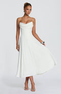 Flourenne Harlowe Midi Dress in Ivory