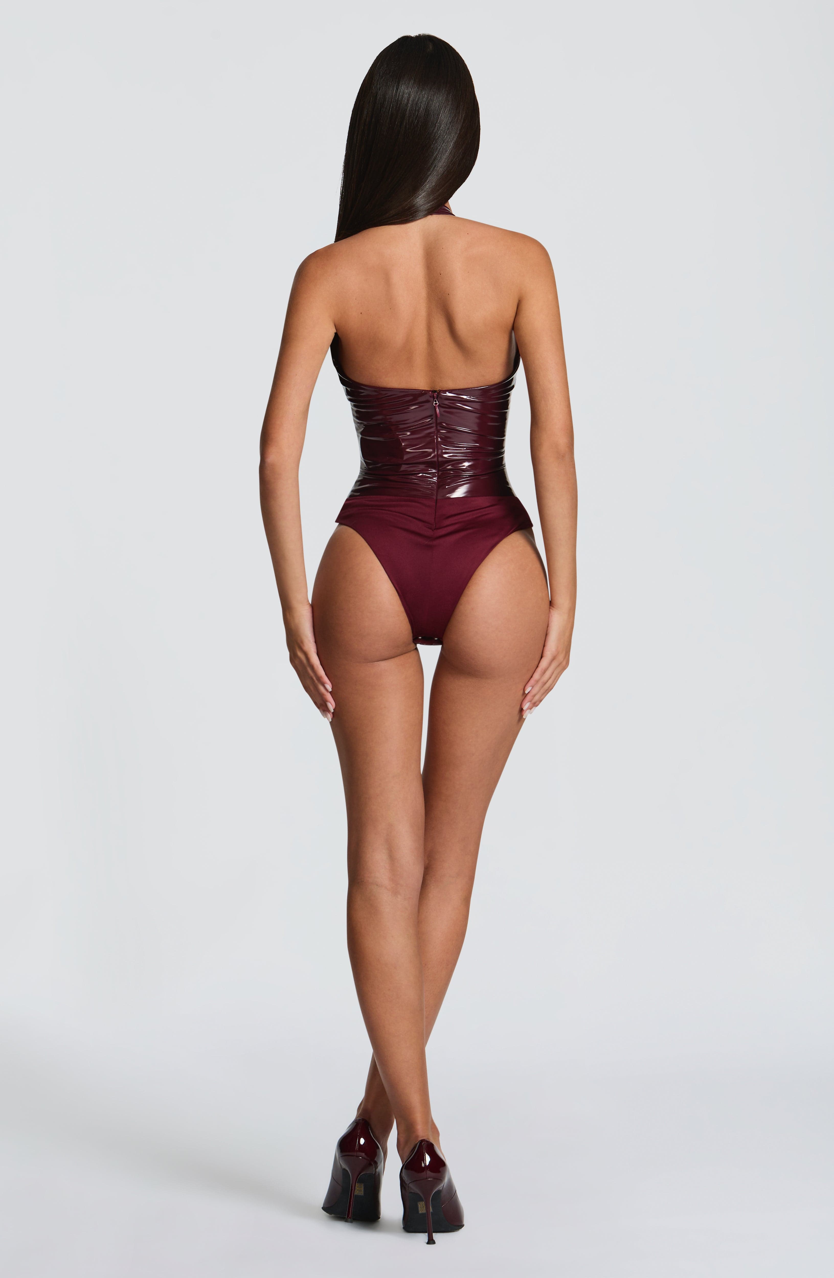 Flourenne Harlyn Bodysuit in Cherry Lacquer