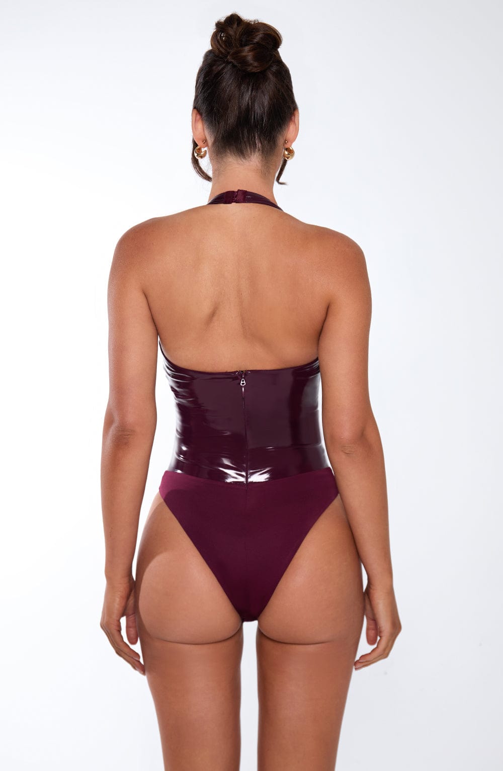 Flourenne Harlyn Bodysuit in Cherry Lacquer