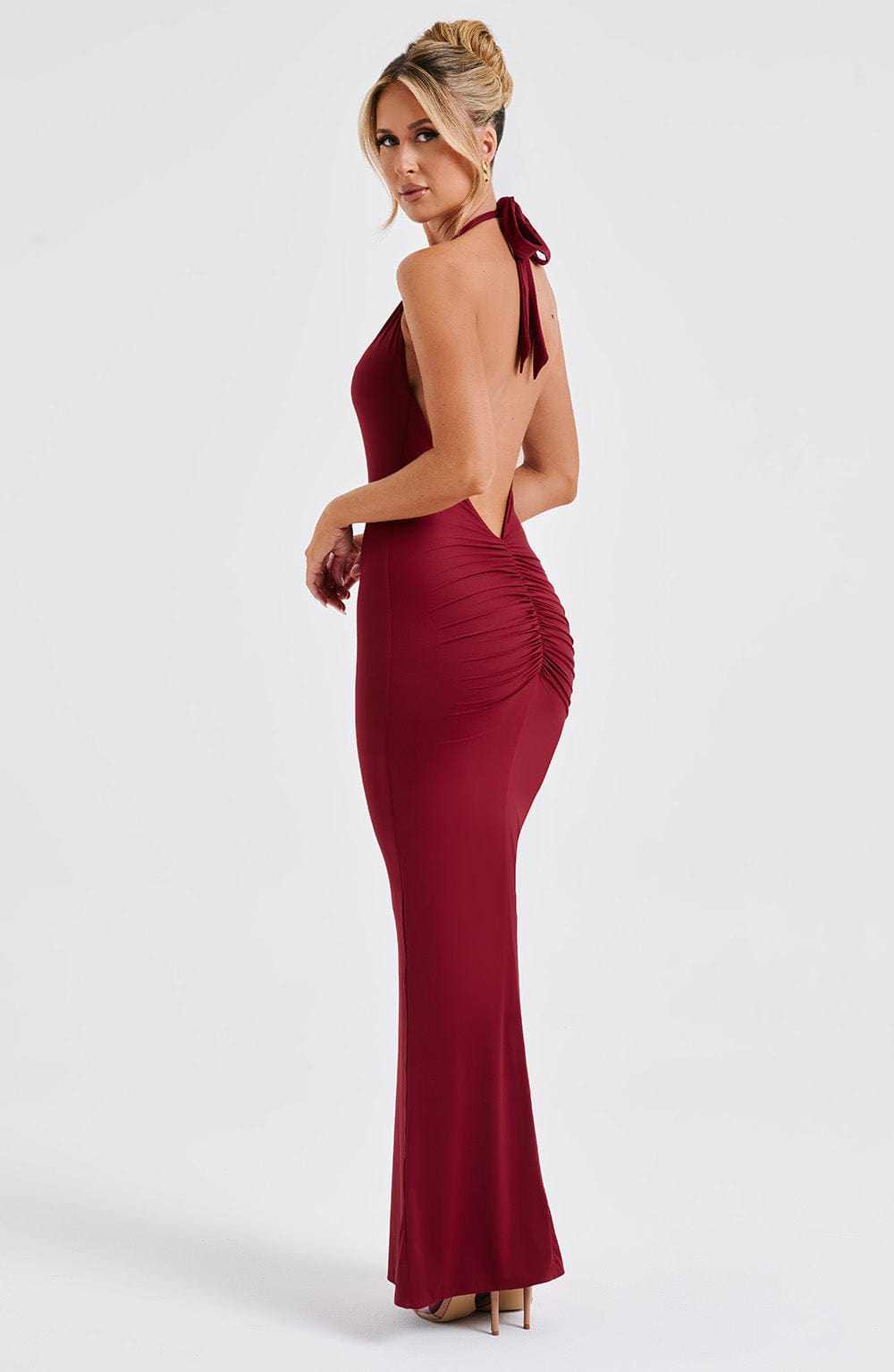 Flourenne Harmonie Maxi Dress in Burgundy