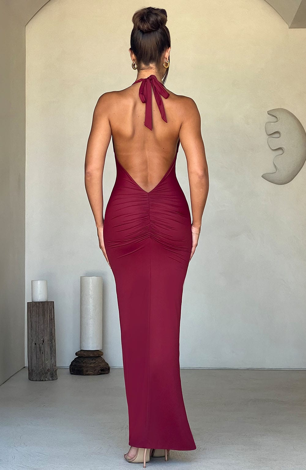 Flourenne Harmonie Maxi Dress in Burgundy
