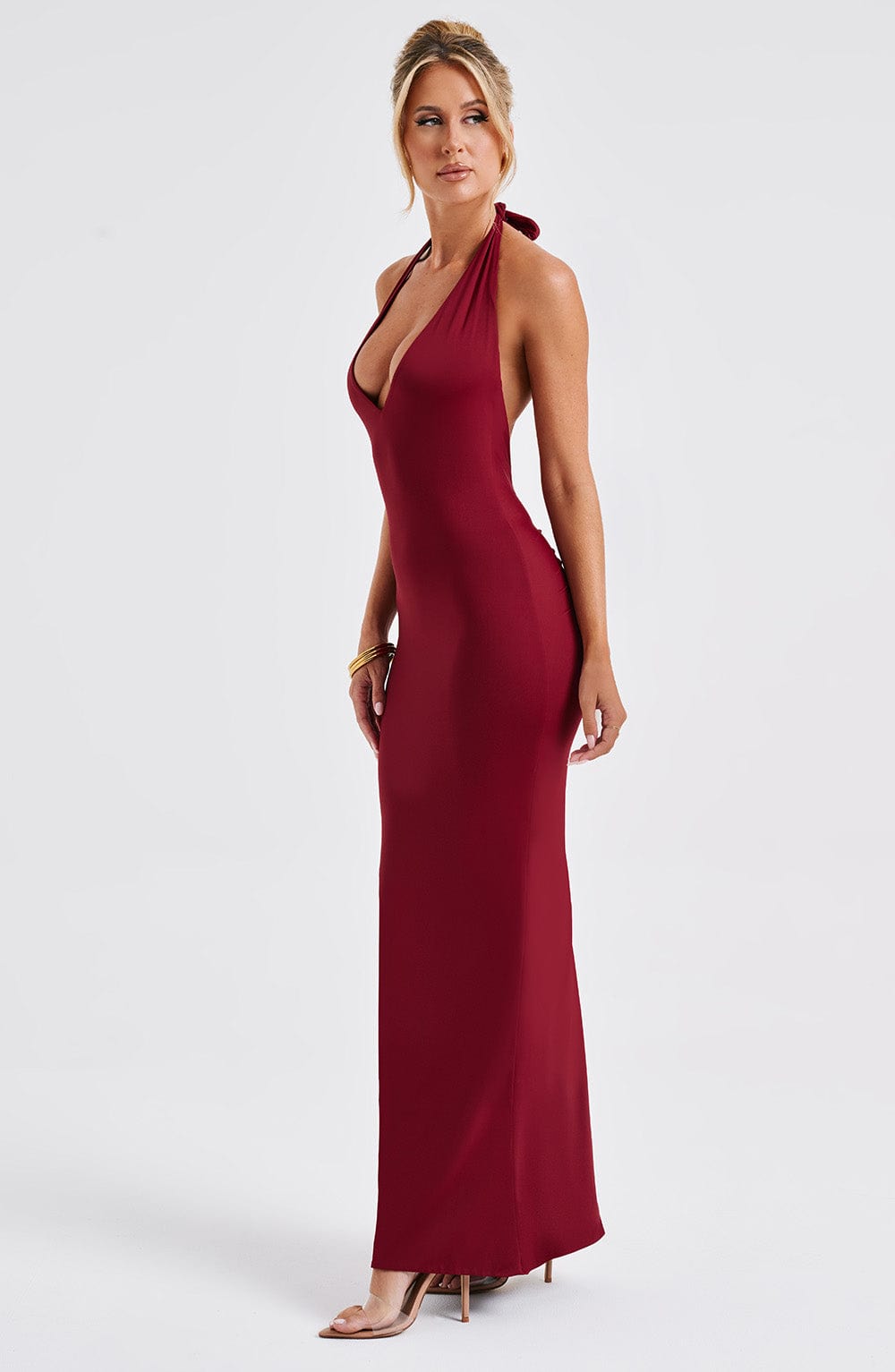 Flourenne Harmonie Maxi Dress in Burgundy