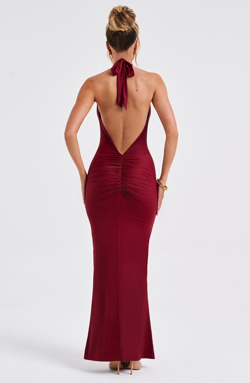 Flourenne Harmonie Maxi Dress in Burgundy