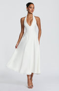 Flourenne Haylen Midi Dress in Ivory
