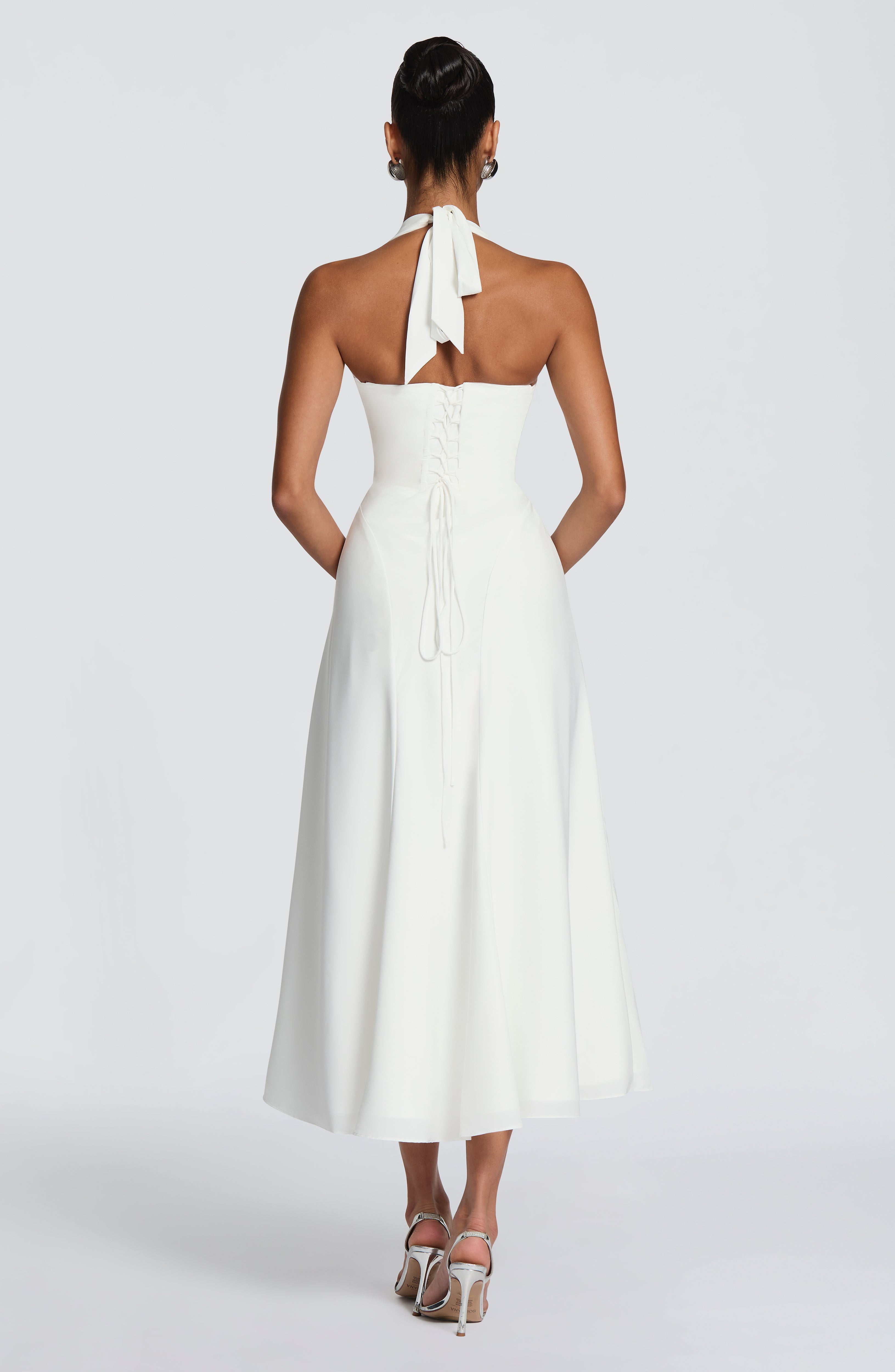 Flourenne Haylen Midi Dress in Ivory