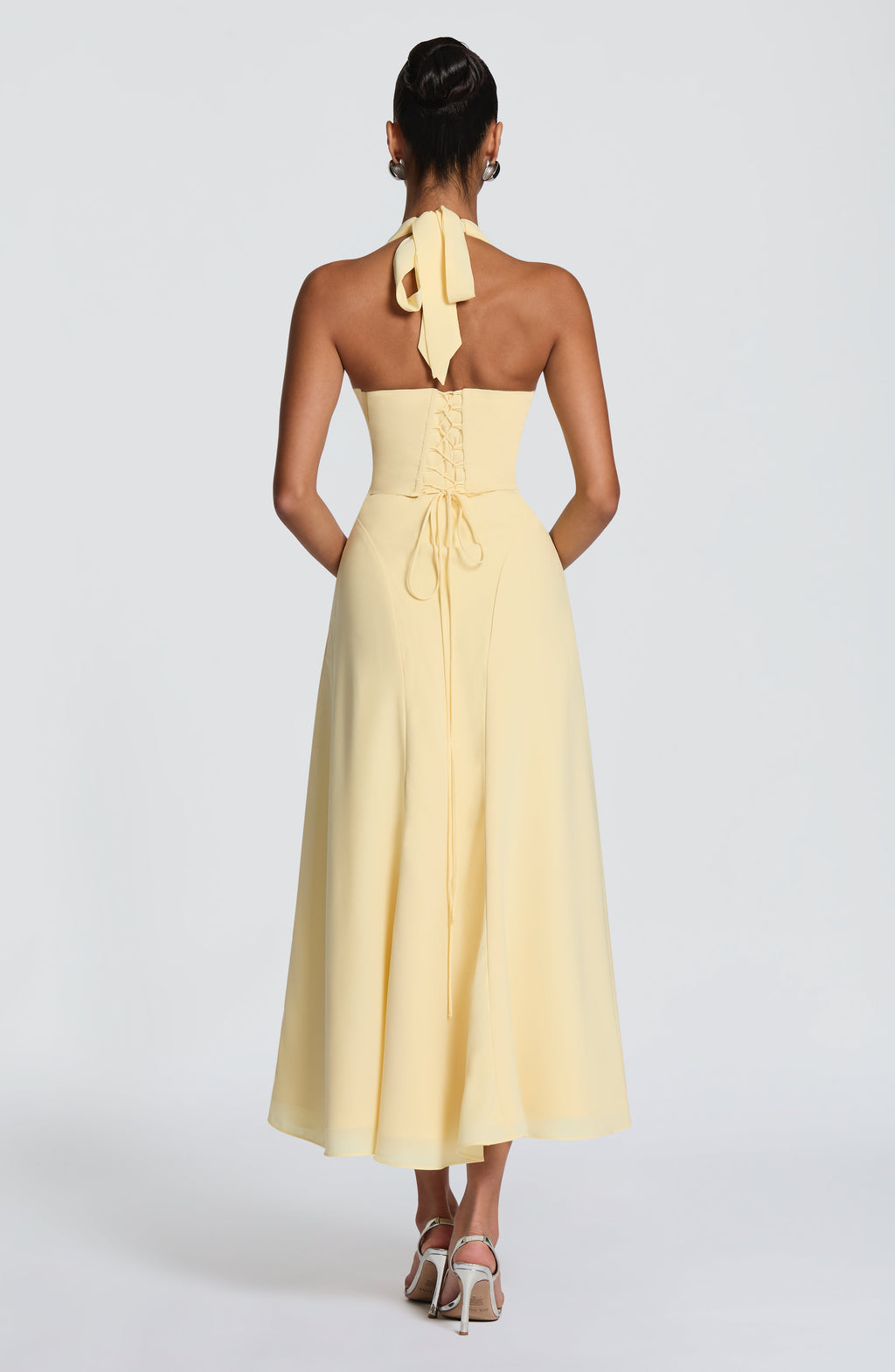 Flourenne Haylen Midi Dress in Lemon