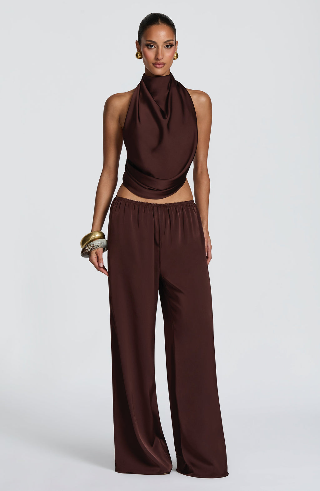 Flourenne Hazelle Top in Plum Brown