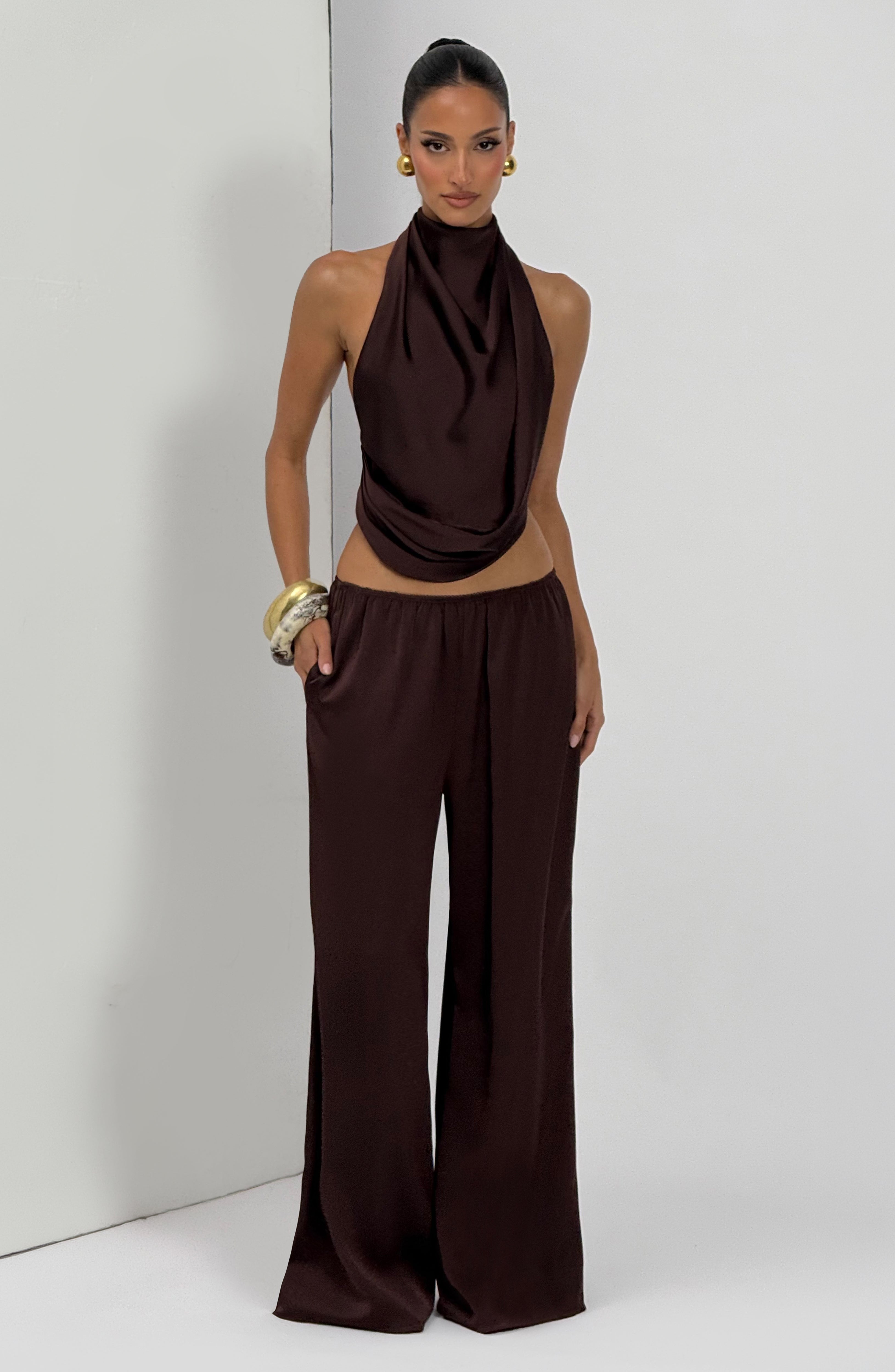 Flourenne Hazelle Top in Plum Brown
