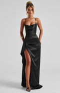Flourenne Helena Maxi Dress in Black
