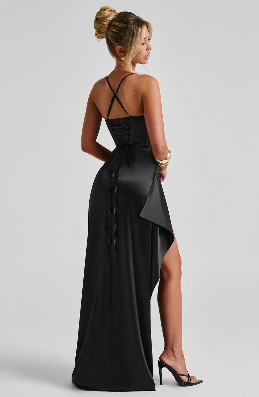 Flourenne Helena Maxi Dress in Black