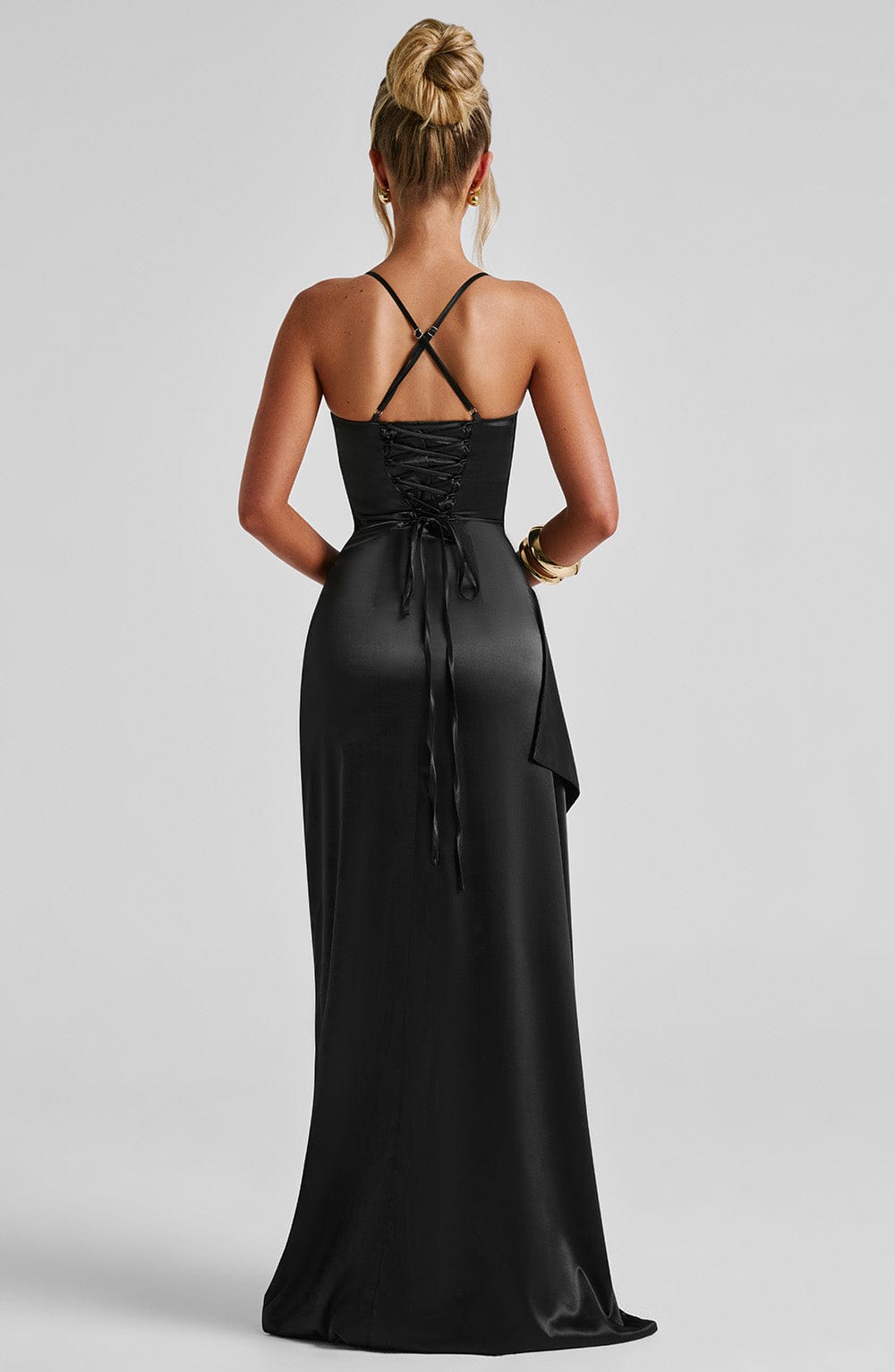 Flourenne Helena Maxi Dress in Black